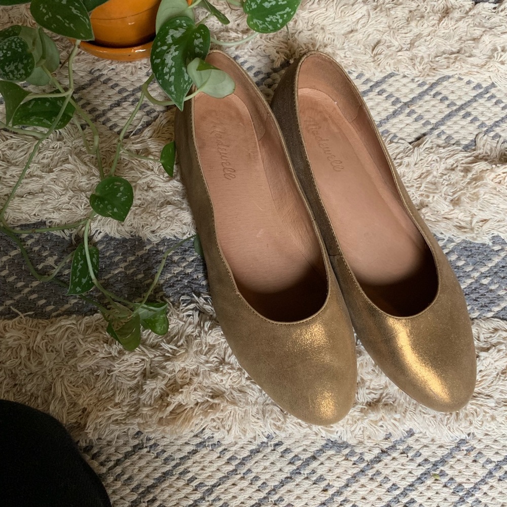 Madewell gold flats